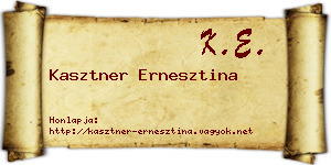 Kasztner Ernesztina névjegykártya